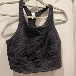 LULULEMON high neck black zebra print tank size 14